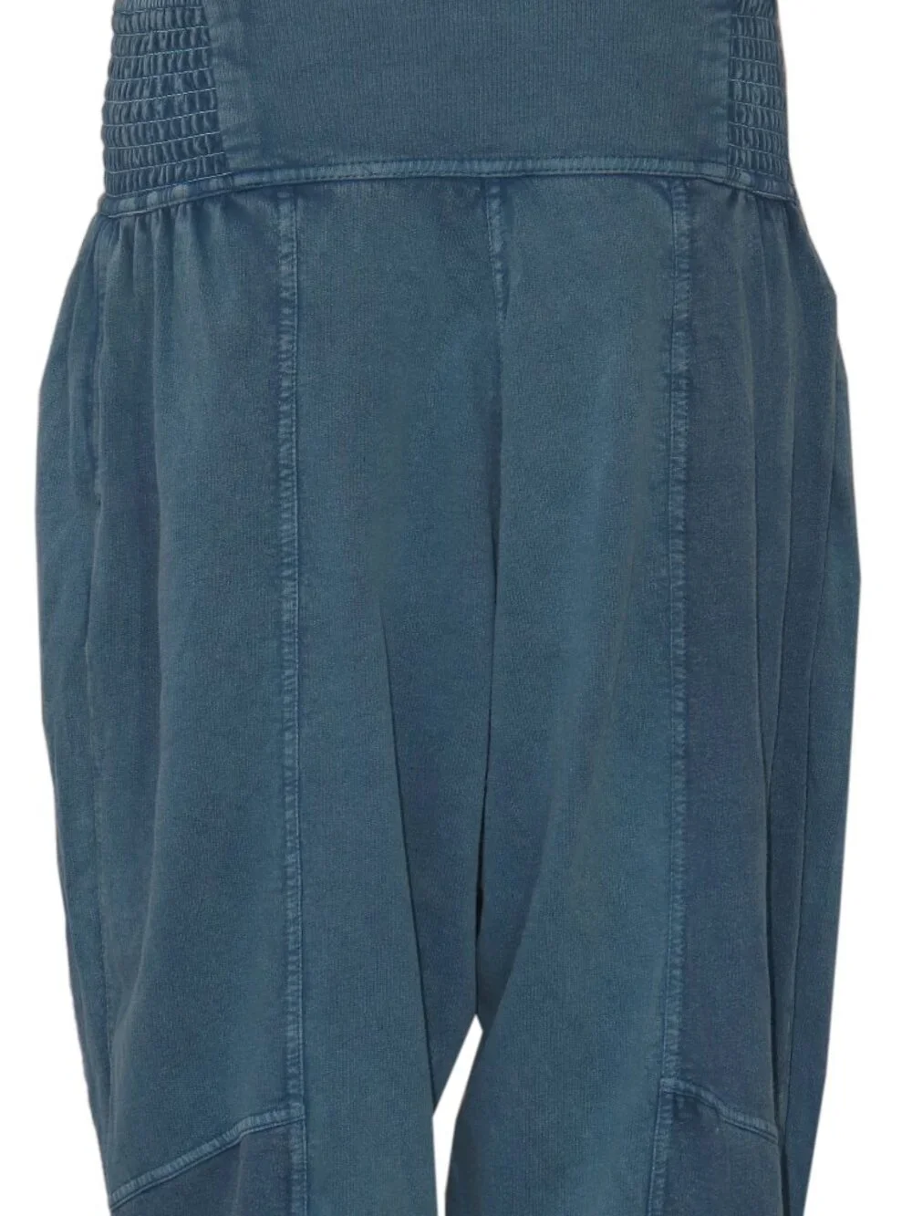 Free People FP One Billie Pants Smocked Pleated Pocket Tie Waistband M